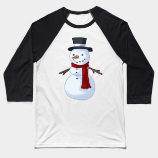 Christmas Snowman Baseball T-Shirt